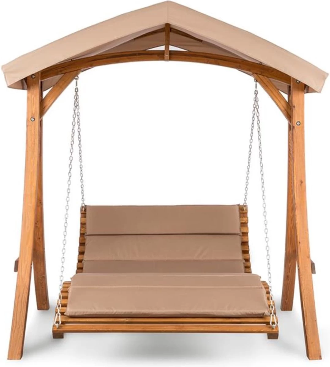 Bermuda Hollywoodschommel Tuinschommelbank 130 Cm 2-zits Zonneluifel - Afbeelding 5