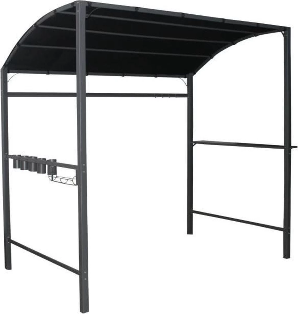 Merkloos Barbecue Overkapping Afm. 233 X 145 Cm Zwart - Afbeelding 2