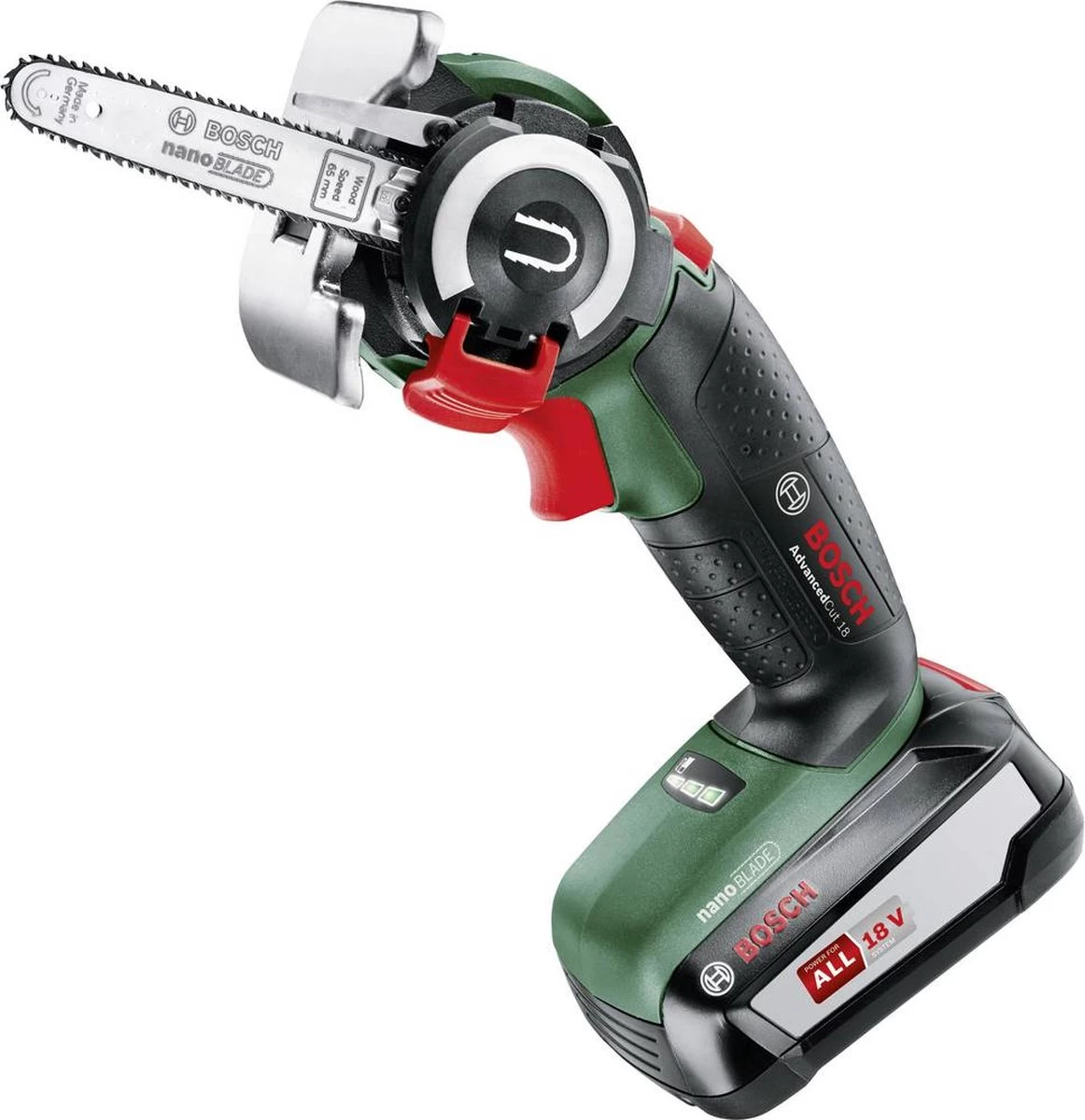 Bosch AdvancedCut 18 Microkettingzaag - Met 1 X 18 V Accu En Lader - Afbeelding 2