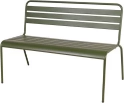 MaximaVida Metalen Tuinbank Max 120 Cm Olijfgroen