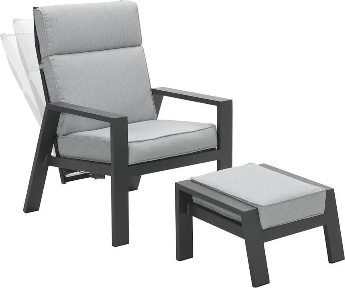 Garden Impressions Max Verstelbare Stoel + Voetenbank - Afbeelding 2