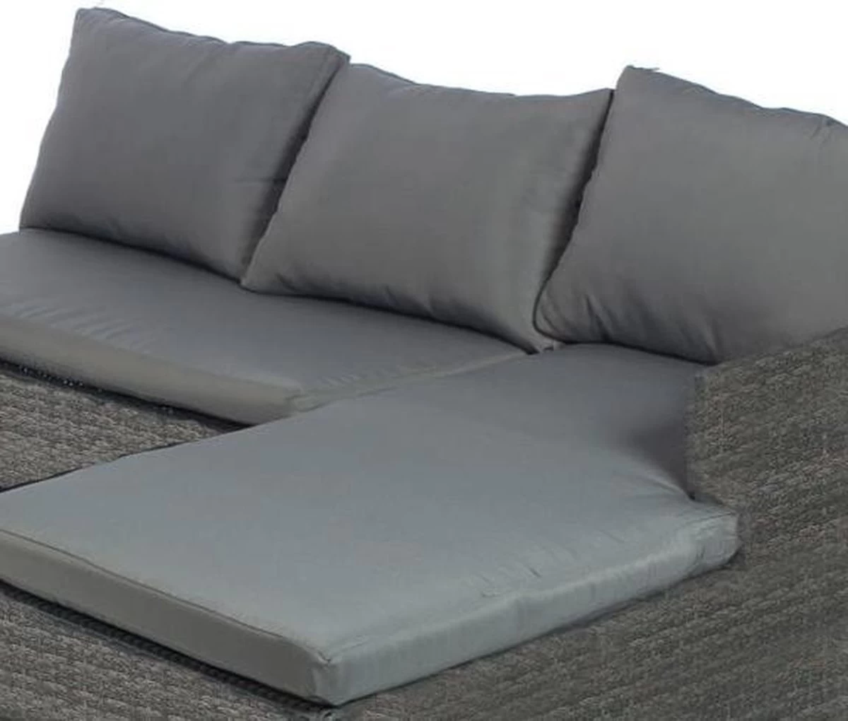 MaxxGarden Loungeset – Rattan Hoekset - 4 Persoons - Incl. Salontafel - Grijs - Afbeelding 3