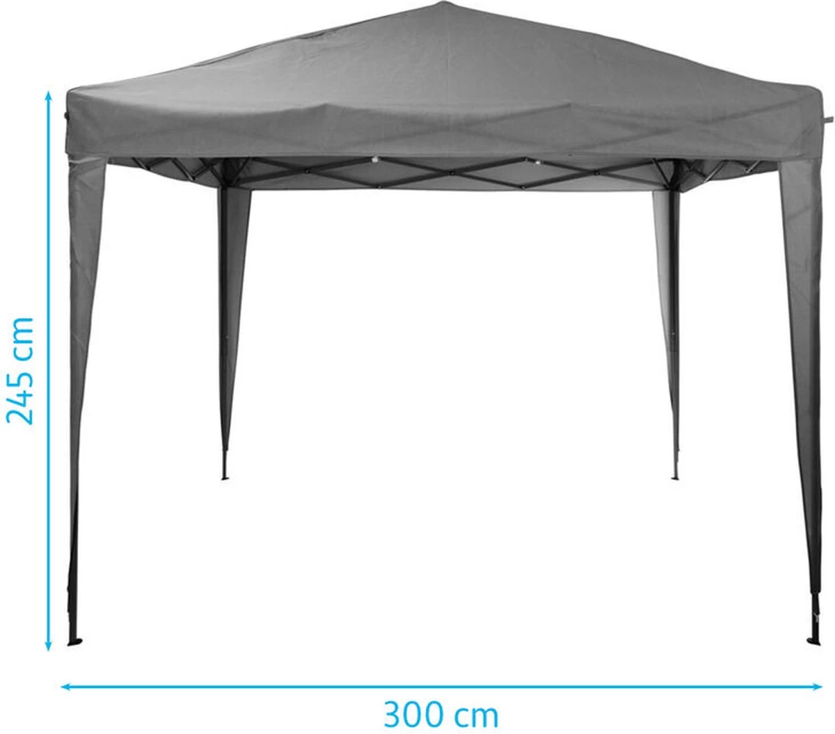 Ambiance Easy-up Partytent - 3x3m - Opvouwbaar - Grijs - Afbeelding 7