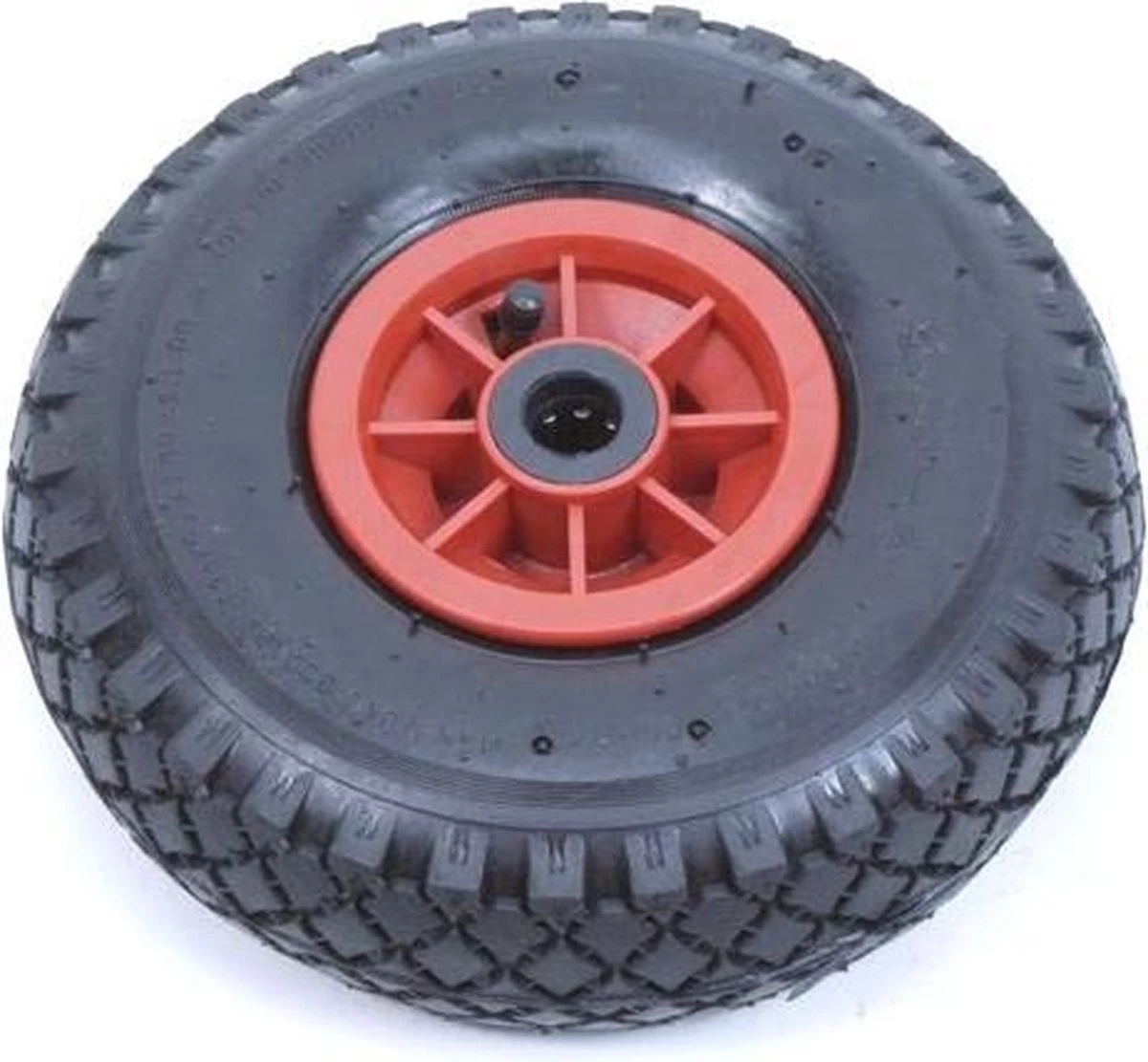 Benson Bolderkarwiel Steekwagenwiel Met Luchtband 3.00-4 | Asgatdiameter 20mm Rollager | Hoogte Wiel 26cm - Afbeelding 5