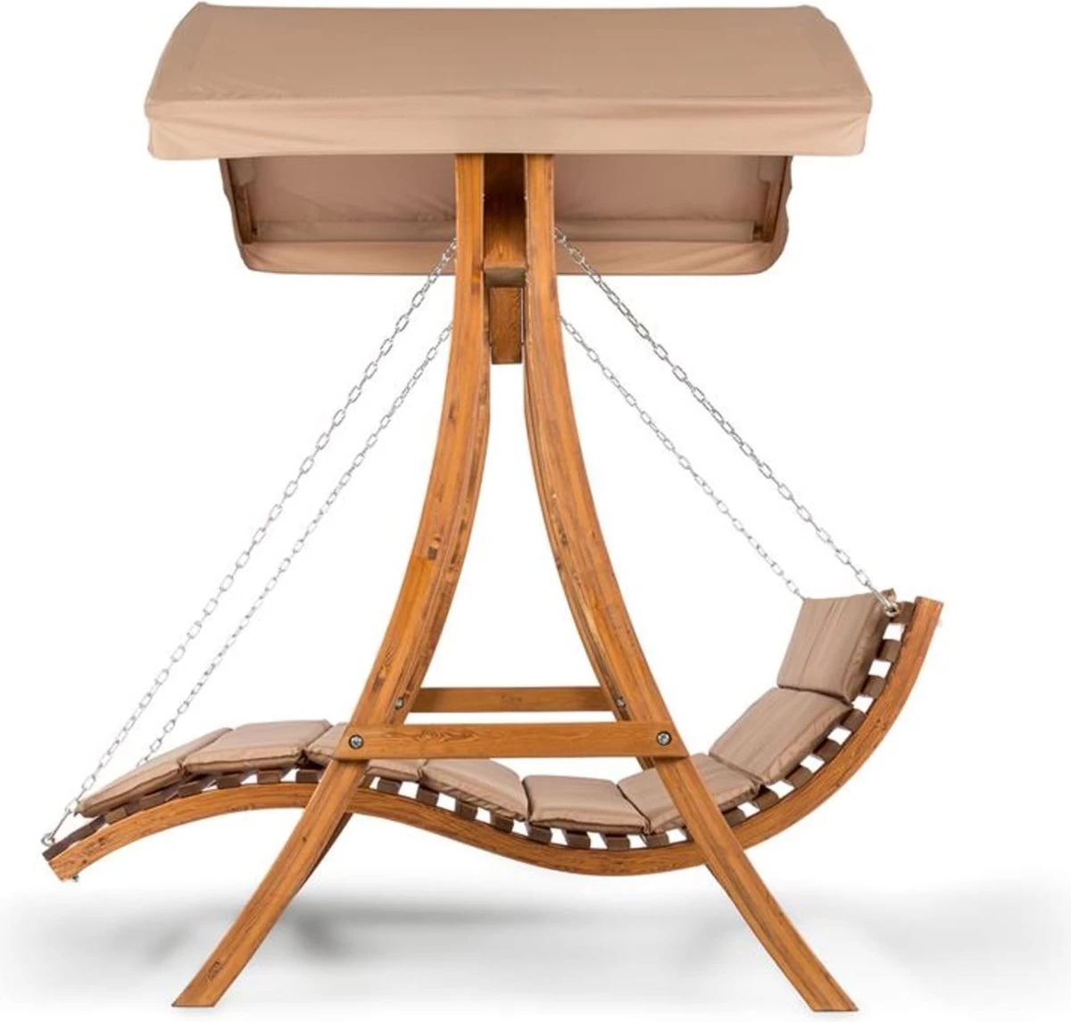 Bermuda Hollywoodschommel Tuinschommelbank 130 Cm 2-zits Zonneluifel - Afbeelding 6