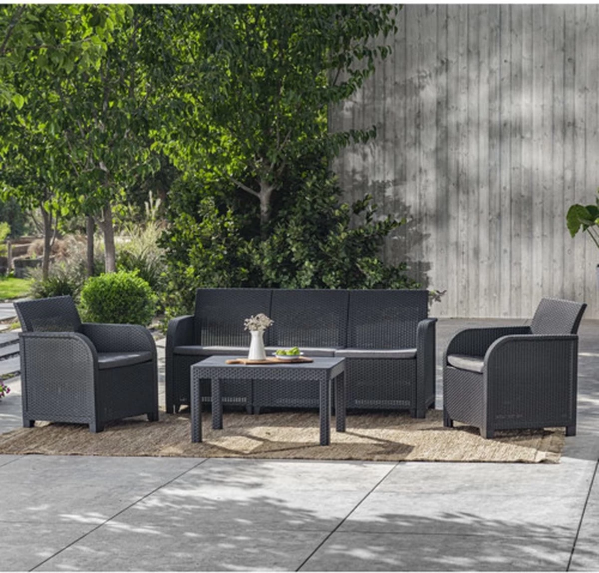 Keter Tuinbank 2-zits Rosalie Grafietkleurig - Afbeelding 4