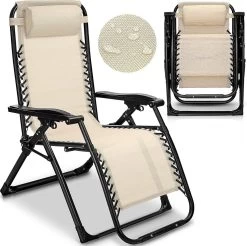 Sens Design Tuinstoel - Ligstoel Tuin - Beige