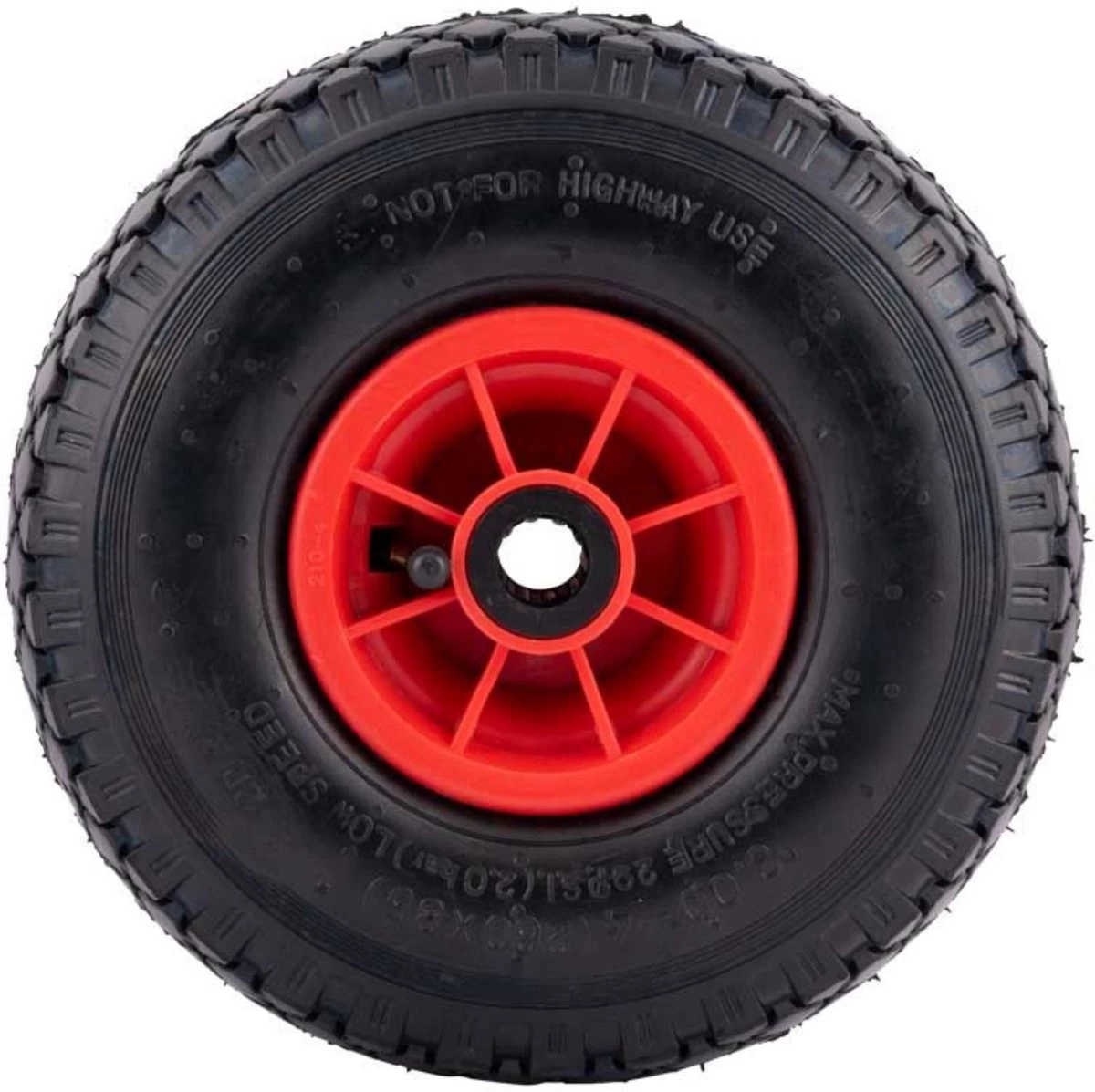 Benson Bolderkarwiel Steekwagenwiel Met Luchtband 3.00-4 | Asgatdiameter 20mm Rollager | Hoogte Wiel 26cm - Afbeelding 12