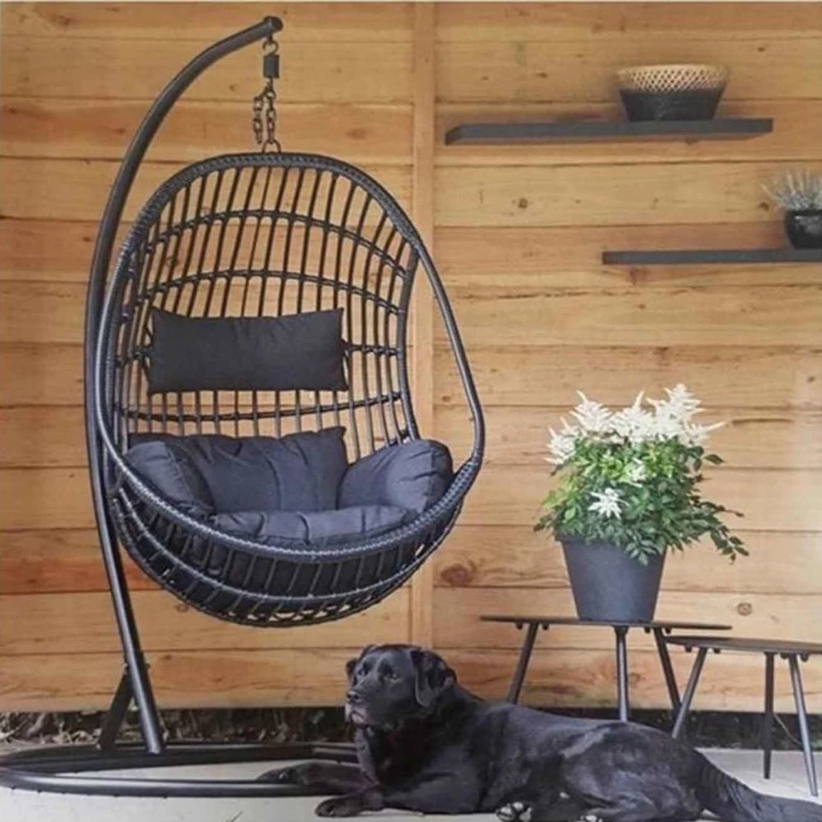 Hangstoel Sturdy Frame Zwart - Afbeelding 8