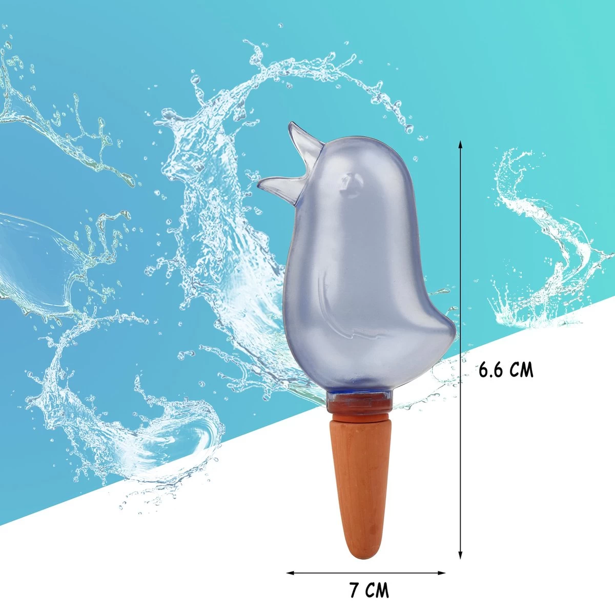 Waterdruppelaar Voor Planten 2 Stuks - Waterbol Kamerplanten - Automatisch Watergeefsysteem - Vogel - Roze - Afbeelding 4