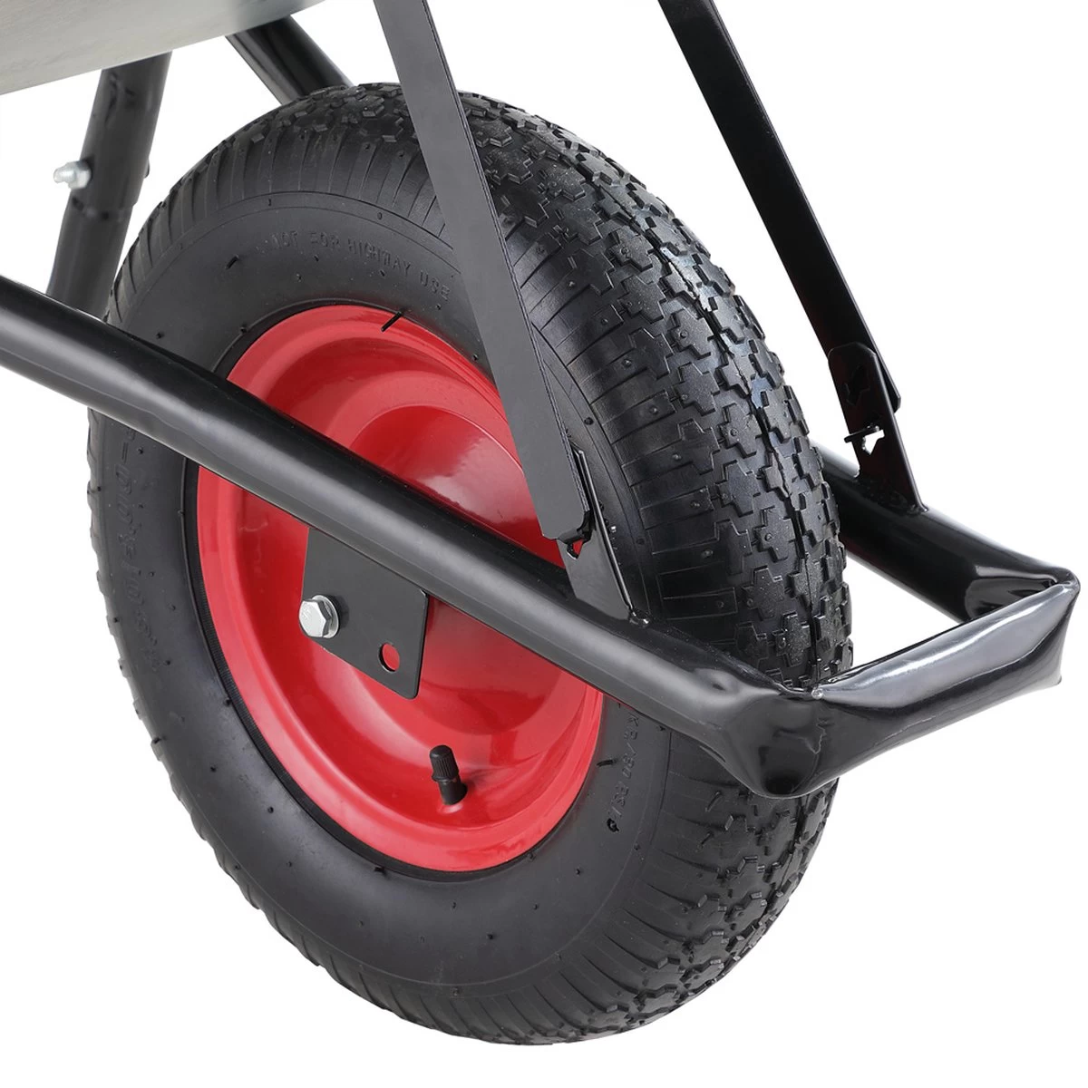 Gardebruk Kruiwagen 100L - Luchtband - 250kg Draagkracht Zilver - Afbeelding 11