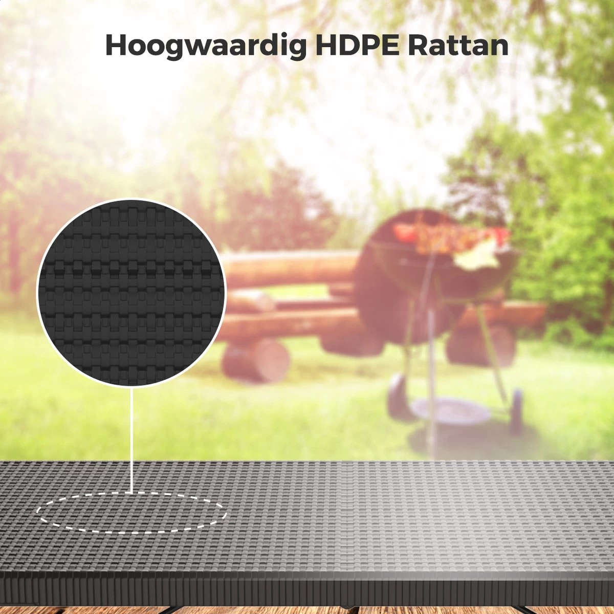 LifeGoods Klaptafel - Inklapbaar - 180 Cm - 6 Tot 8 Personen - Zwart - Afbeelding 8