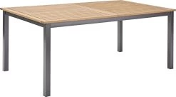 NATERIAL - Uitschuifbare Tuintafel ORIS - Uitschuifbare Tafel Voor 6 Tot 8 Personen - 180-240x100 Cm - Aluminium - Hout Eucalyptus