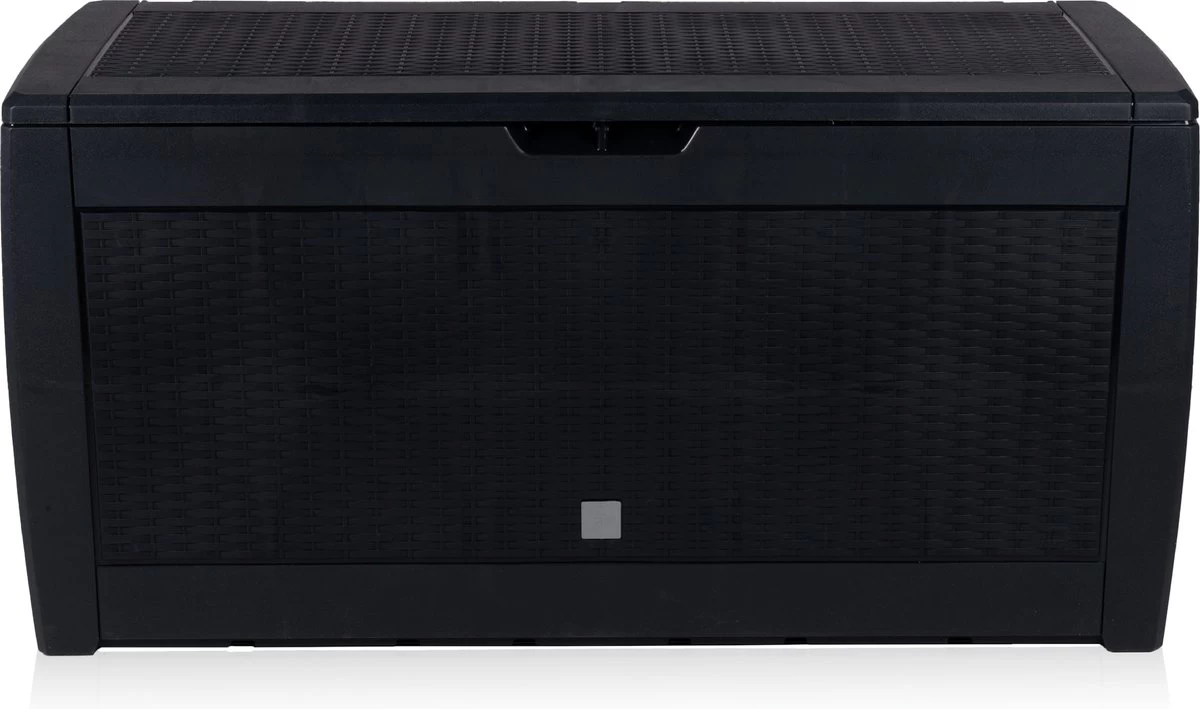 Opbergbox 310L UV-Bestendig Weerbestendig Wielen Tuinbox Rotan-look Antraciet - Afbeelding 5