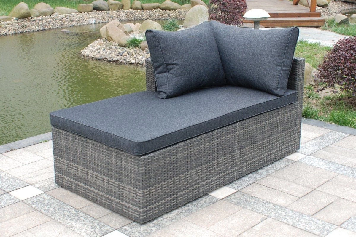 MaxxGarden Loungeset – Rattan Hoekset - 4 Persoons - Incl. Salontafel - Grijs - Afbeelding 6