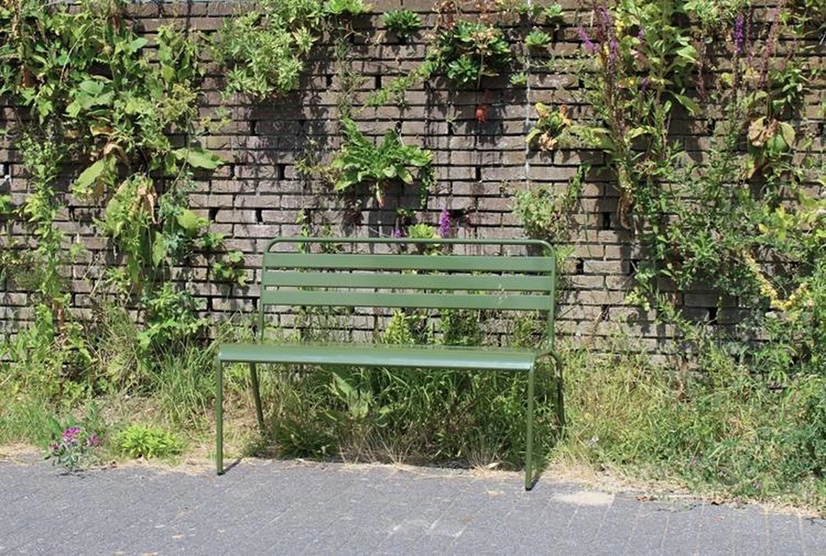 MaximaVida Metalen Tuinbank Max 120 Cm Olijfgroen - Afbeelding 7