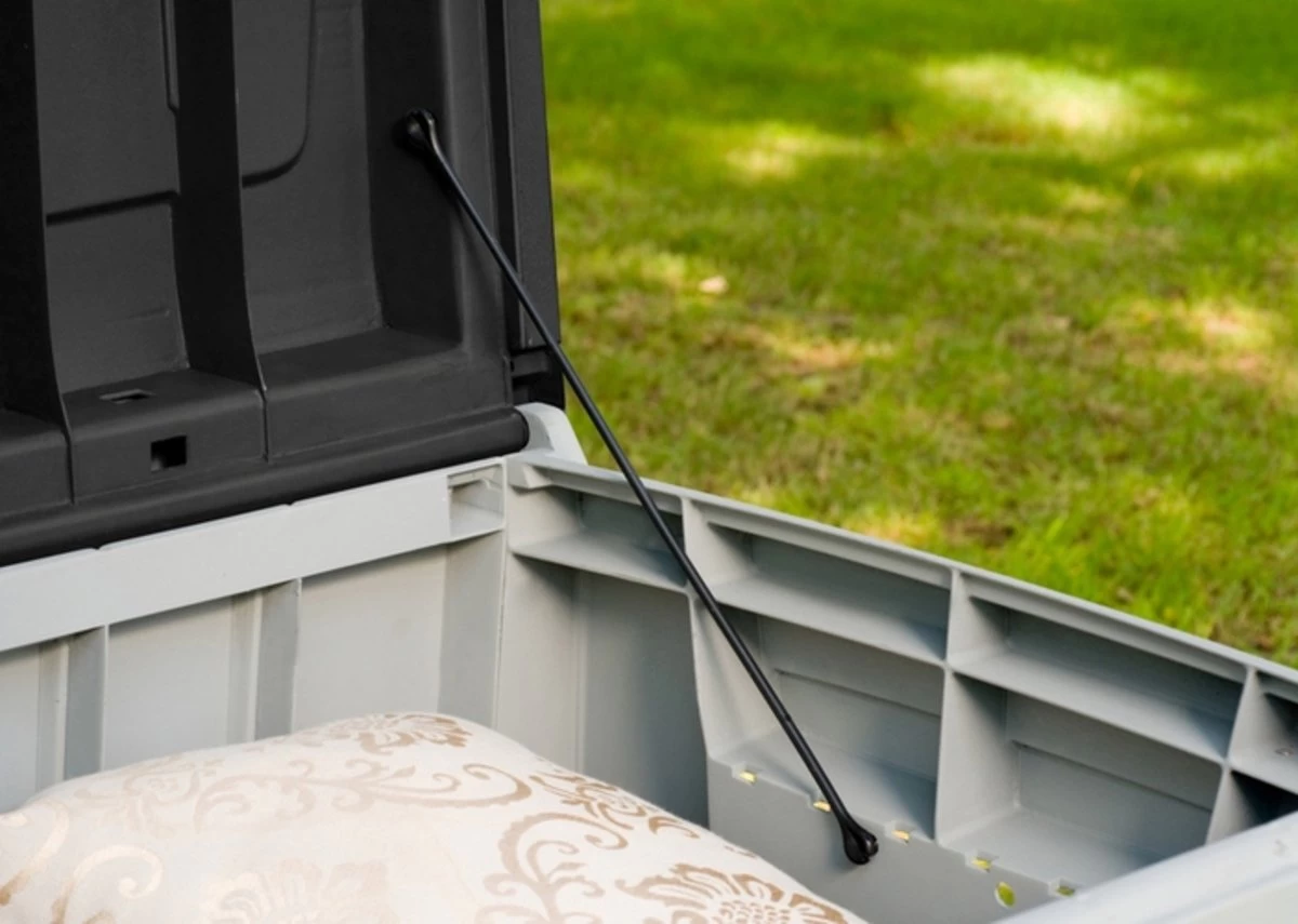 Keter Novel Opbergbox - 340L - 124x55x62.5cm - Grijs - Afbeelding 5