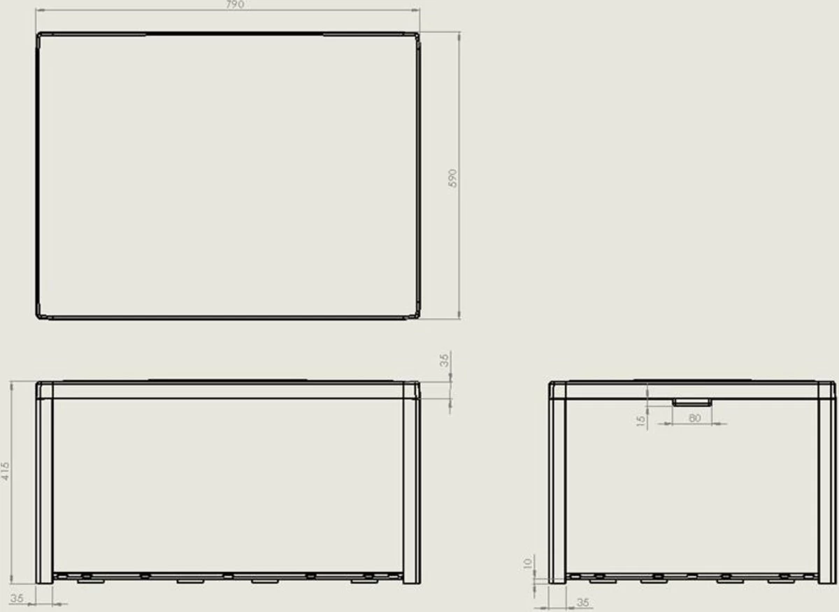 Allibert Arica Tuintafel - 79x59,5x42 Cm - Grafiet - Afbeelding 2