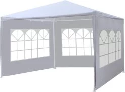 Partytent 3x3m Budget Wit Met Drie Zijwanden