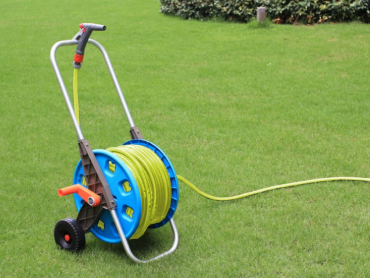 Slangenwagen Met 50 Meter Tuinslang | Eagle Garden | Incl. Spuitkopstuk En Connectors | Geel - Afbeelding 3