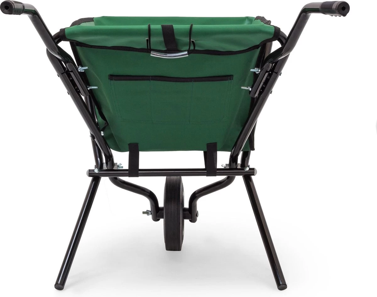 Relaxdays Kruiwagen Opvouwbaar - Inklapbare Tuinwagen - Vouwkruiwagen - Groen - 50 L - Afbeelding 5