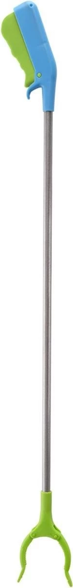 Merkloos 2x Zwerfvuilgrijpers/afvalgrijpers Voor Kinderen 77 Cm Groen/blauw - Grijparmen/afvalgrijpers/vuilnisgrijpers