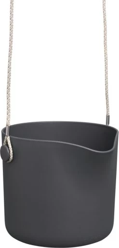 Elho B.for Swing 18 Hangpot - Bloempot Voor Binnen - Ø 18.0 X H 16.5 Cm - Zwart/Antraciet