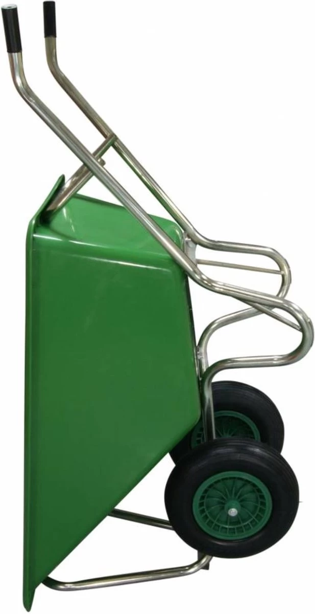 Kruiwagen Met Dubbel Luchtwiel Stal Eco Groen 160 Liter - Afbeelding 6