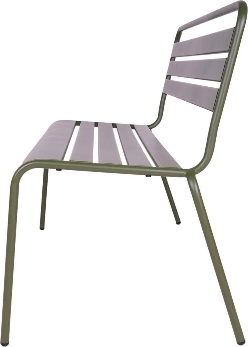MaximaVida Metalen Tuinbank Max 120 Cm Olijfgroen - Afbeelding 2