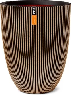 Capi Europe - Vaas Elegant Laag Groove NL - 46x58 - Goud - Voor Binnen En Buiten - KGVGB783